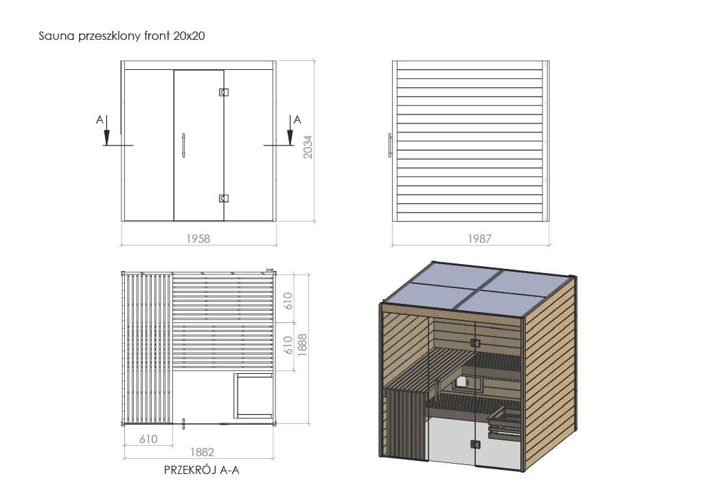  Sauna wewnętrzna Nova 2020