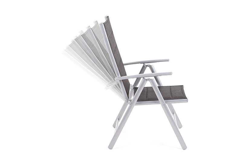 Krzesło ogrodowe aluminiowe Safari silver/black 