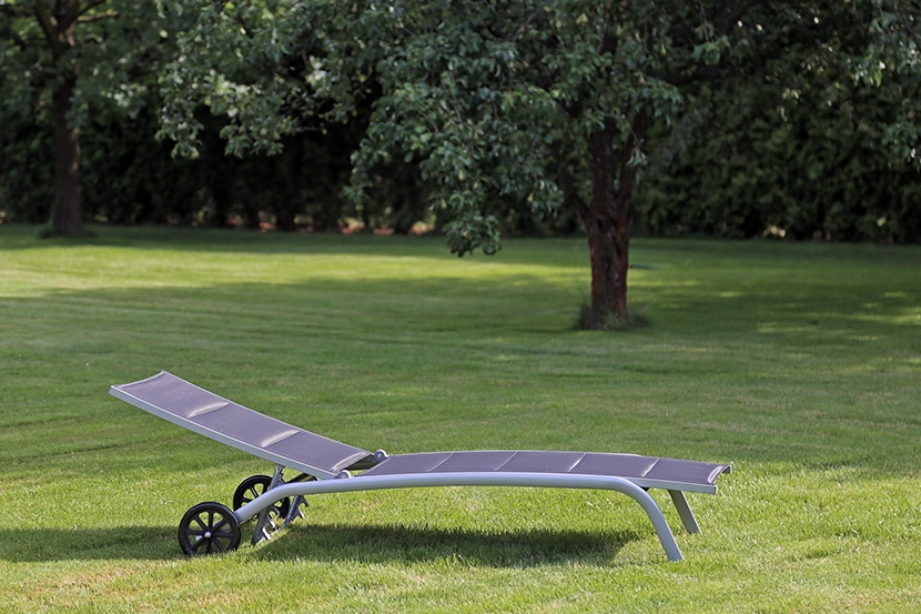 Leżak ogrodowy aluminiowy Olivier Grey / Taupe