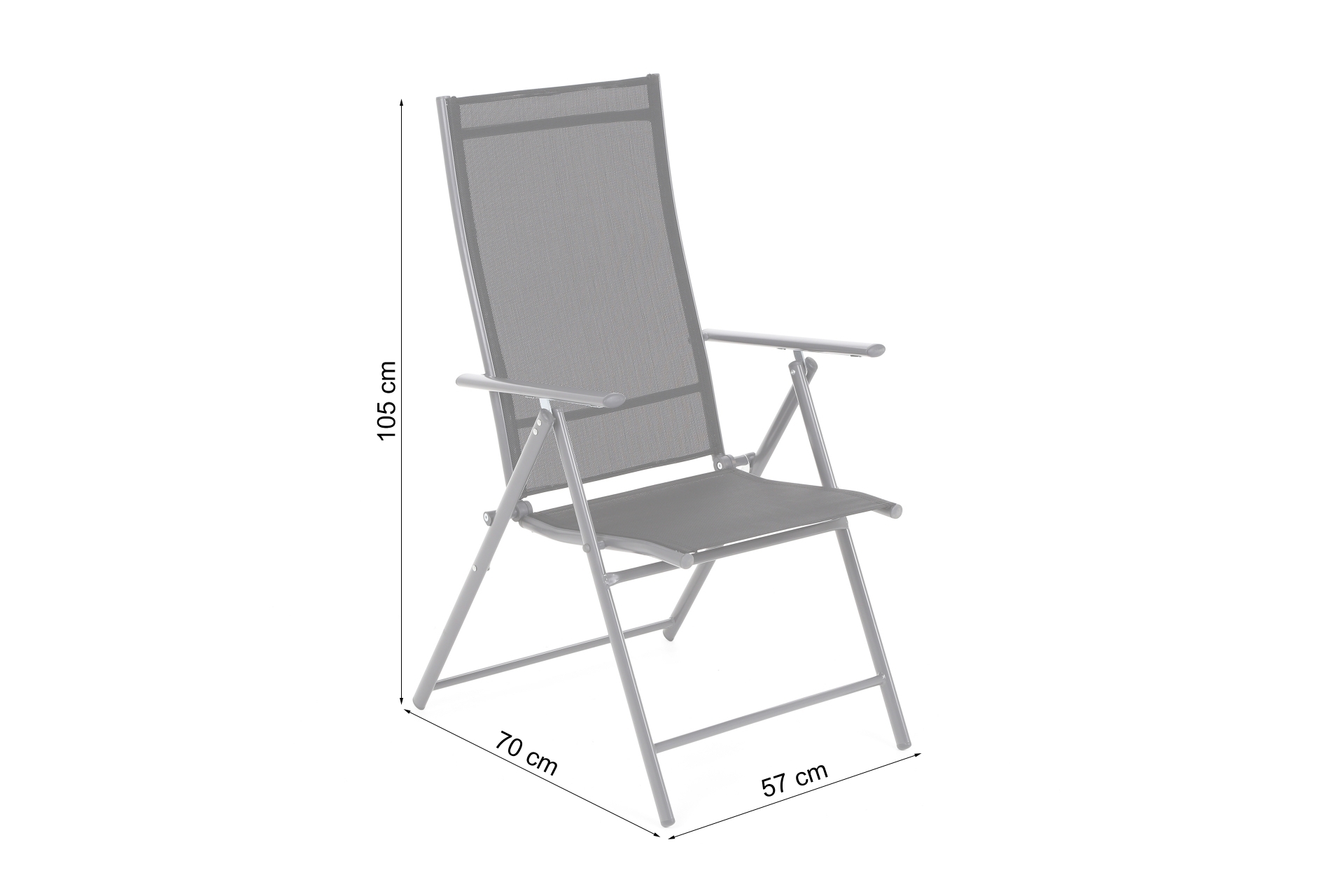 Krzesło ogrodowe metalowe Casablanca Silver / Grey
