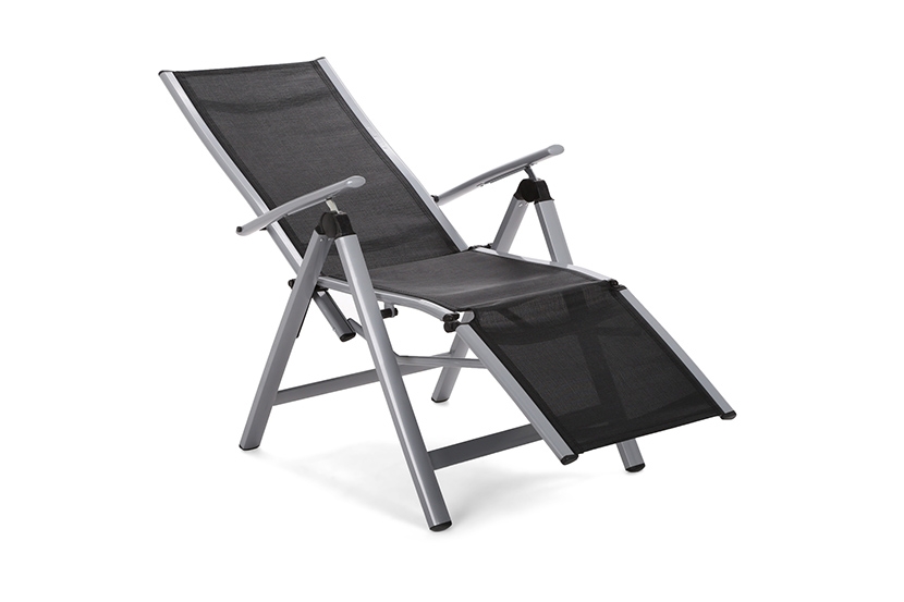Krzesło ogrodowe aluminiowe Relax Silver / Black