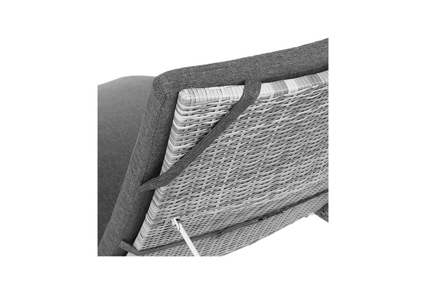 Leżaki ogrodowe COSTA  Light Grey/Grey ze stolikiem