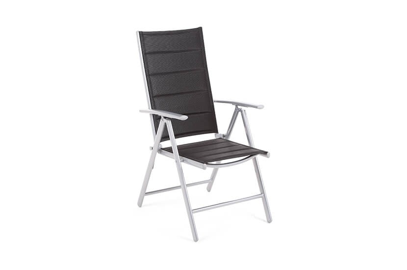Krzesło ogrodowe aluminiowe Safari silver/black 