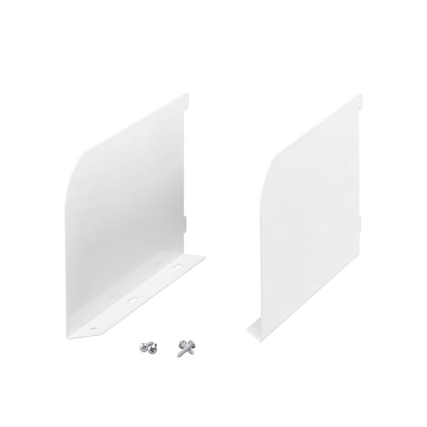 Zakończenie/wspornik półki | Biały 25x400x164 mm
