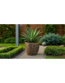 Donica ceramiczna Atlantis Brown 37x34 cm
