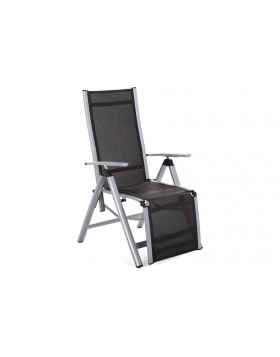 Krzesło ogrodowe aluminiowe Relax Silver / Black