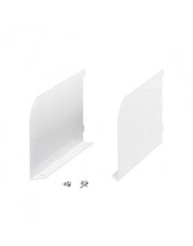 Zakończenie/wspornik półki | Biały 25x250x164 mm
