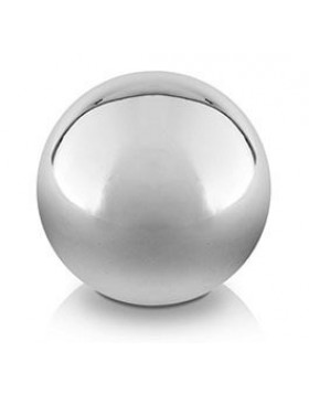 Dekoracyjna kula wykonana z ceramiki srebrnej, średnica 19 cm - 2 sztuki 