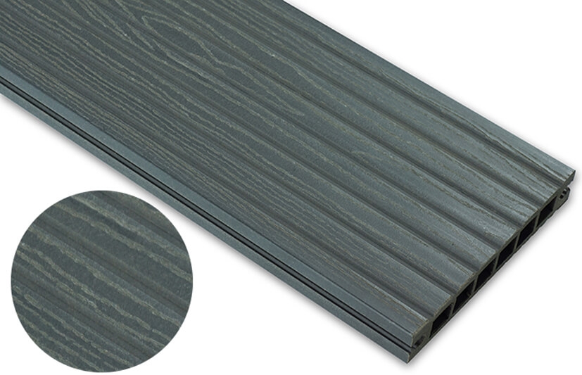 Deska deseniowana – grafit – szeroki rozstaw 2200x140x22 mm
