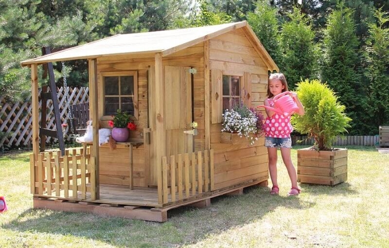 Drewniany domek ogrodowy dla dzieci - Madzia