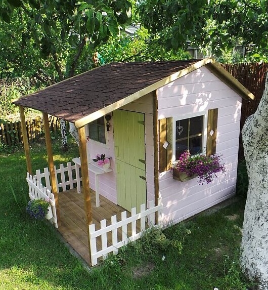 Drewniany domek ogrodowy dla dzieci - Madzia