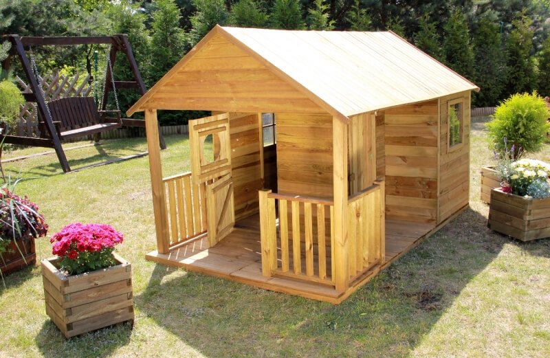 Drewniany domek ogrodowy dla dzieci - Szymek