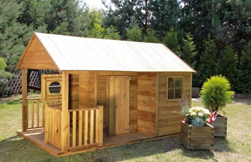 Drewniany domek ogrodowy dla dzieci - Szymek