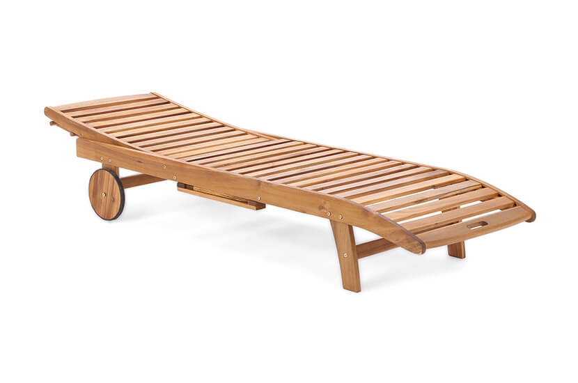 Leżak ogrodowy drewniany LUX na kółkach