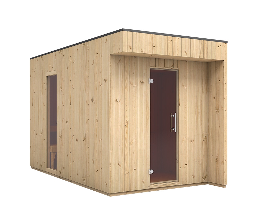 Sauna zewnętrzna-ogrodowa Musta II 2.9x2 m