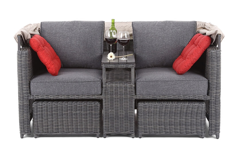 Sofa ogrodowa z baldachimem Missouri Grey / Grey