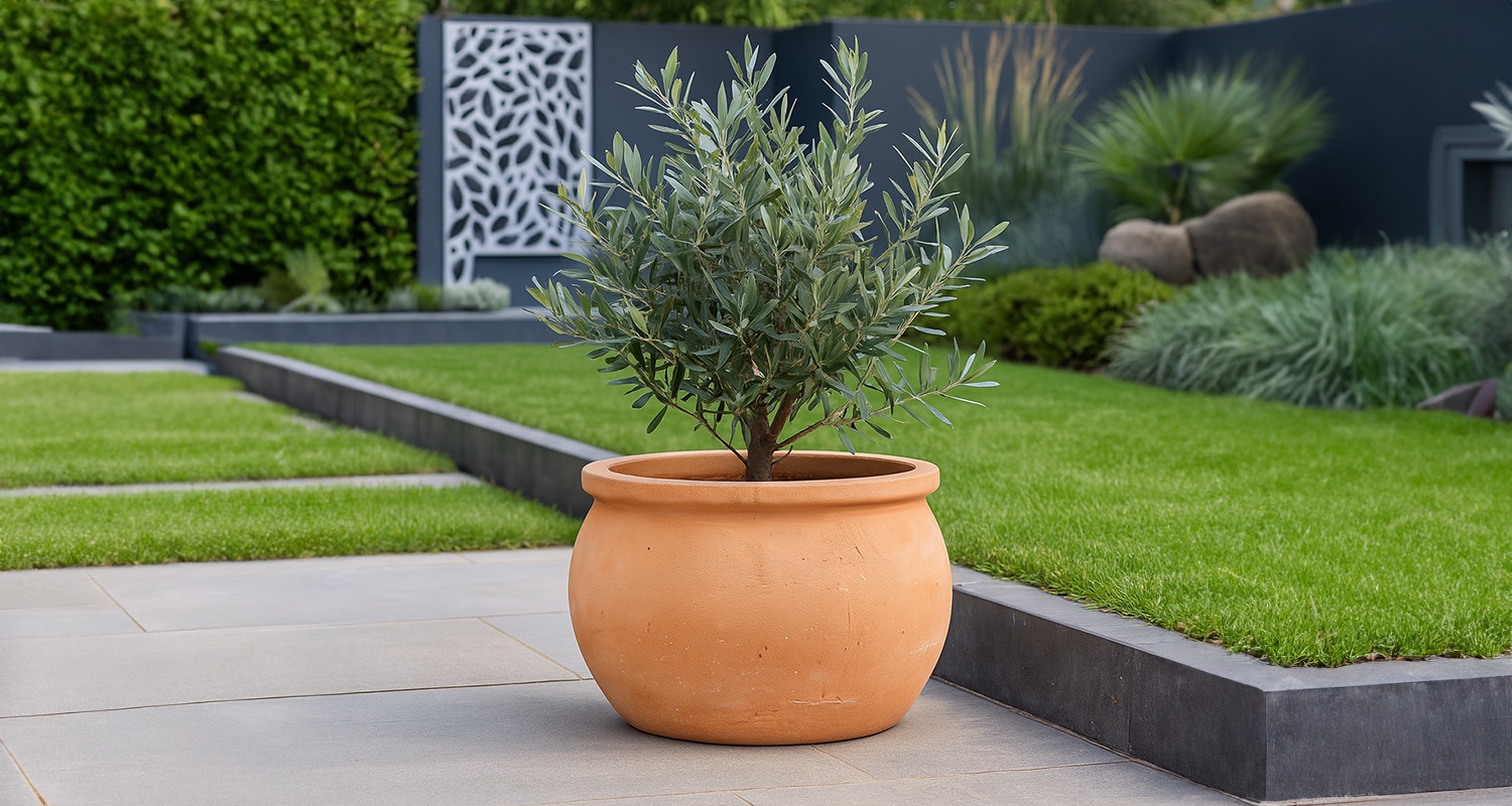 Donica ceramiczna Tus Round-pot 38x25 cm